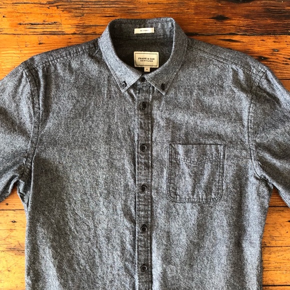 Frank & Oak Other - Frank & Oak Dark Chambray Shirt